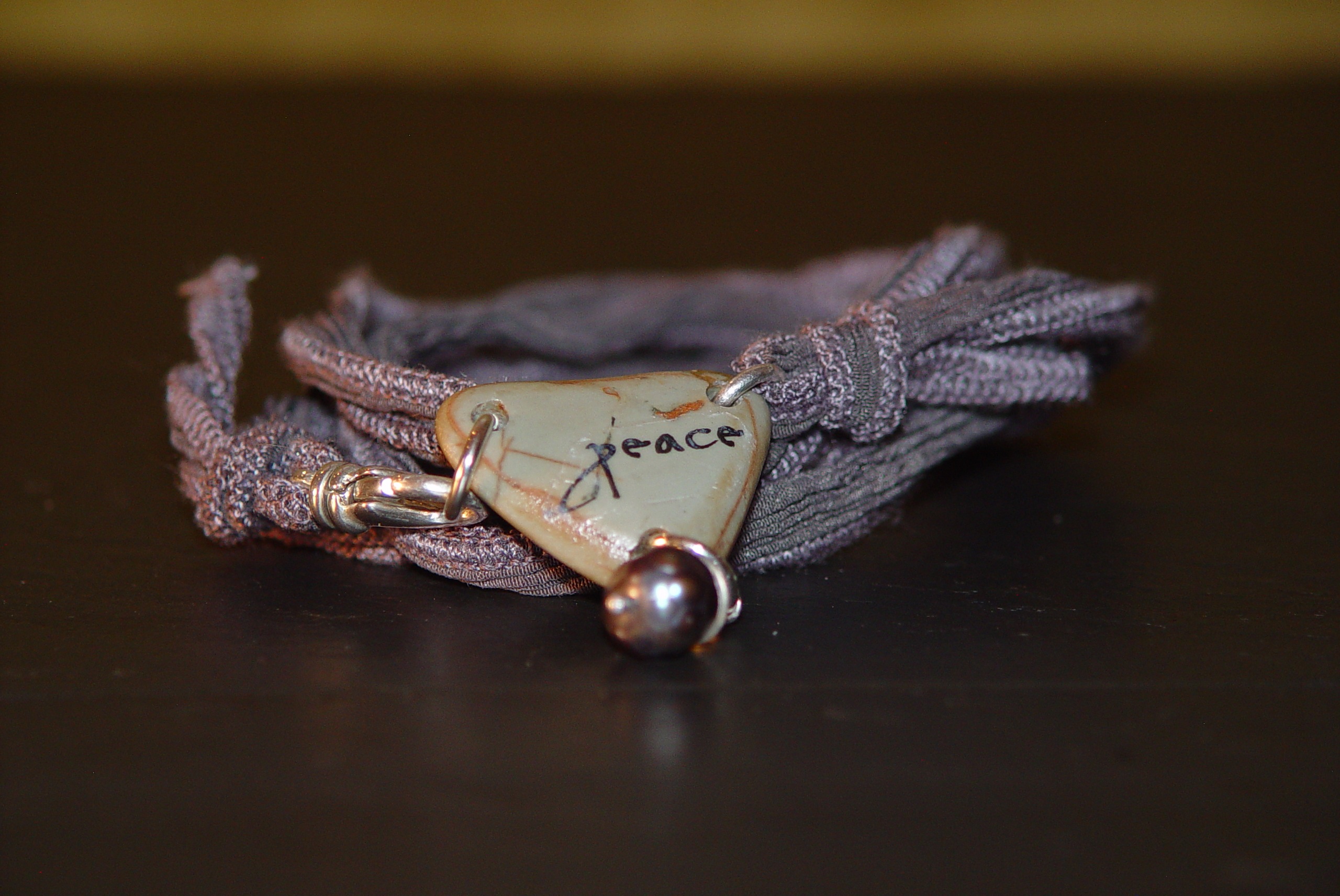 Earthenware warrior wrap necklace